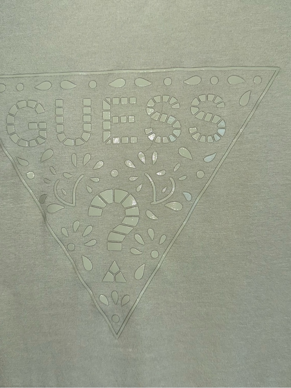 GUESS Los Angeles Sage Green Tonal Logo Tee Size M - Picture 4 of 8